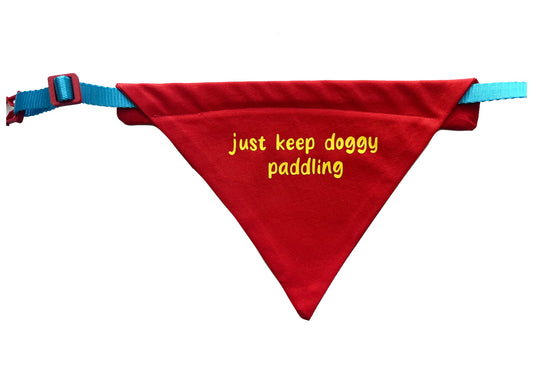"Just Keep Doggy Paddling" Bandana