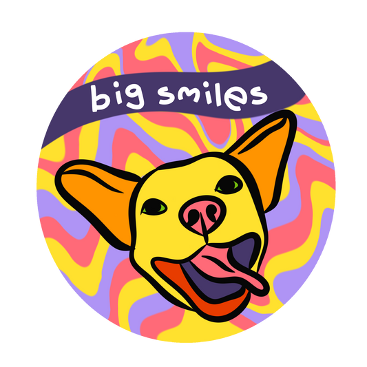 "big smiles" sticker