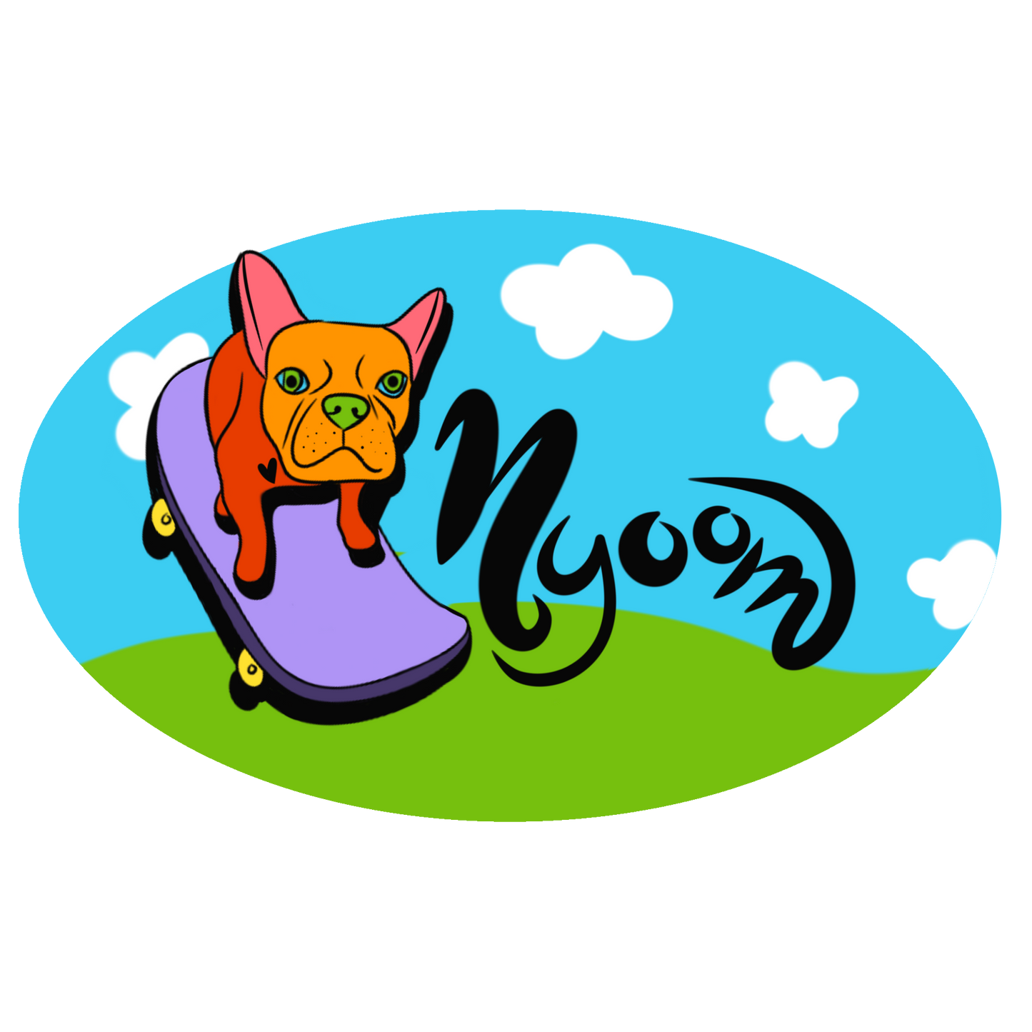 "nyoom" sticker