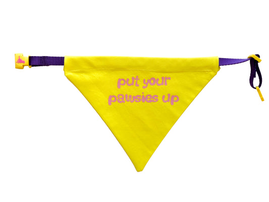 "put your pawsies up" bandana